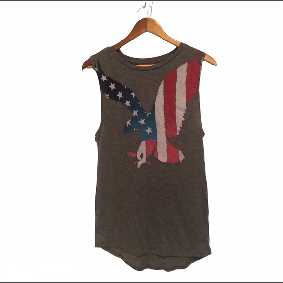 American Eagle Outfitters Tops - American Eagle - eagle flag sleeveless top